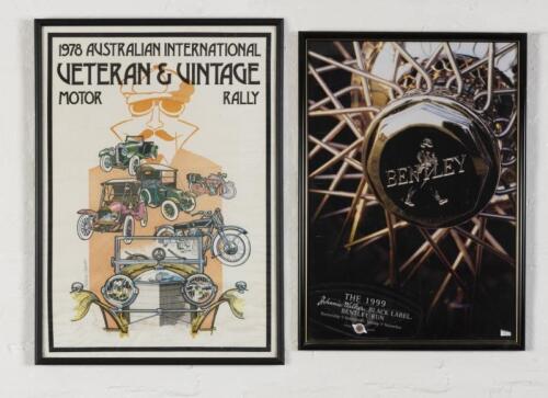 POSTER: Two motoring themed framed posters
