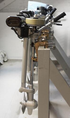 BRITISH SEAGULL: A 1976 British Seagull Forty Plus 2-3 hp outboard motor in restored condition, cast aluminum, steel, cast manufacturer's mark to head &lsquo;British Seagull, Best Outboard Motors For The World', serial no. FP 885 JJ6, 93cm high, 25cm wide, 52cm