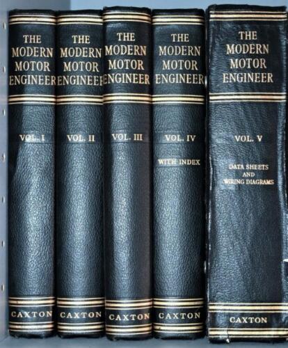 MOTOR ENGINEER: Five Volumes of 'THE MODERN MOTOR ENGINEER', volumes I - V,. Authored by ARTHUR W. JUDGE