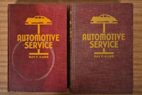 AUTOMOTIVE: Volumes 1 and 2 of 'AUTOMOTIVE SERVICE' by Ray F.Kuns. Circa 1947