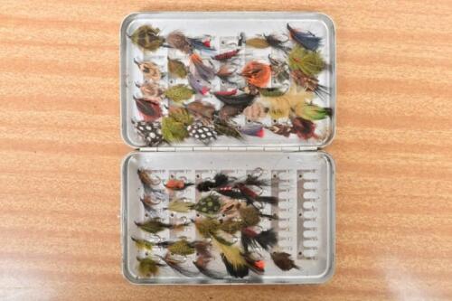 LURES: A small case of feathered fishing lures, case branded Orbex inc