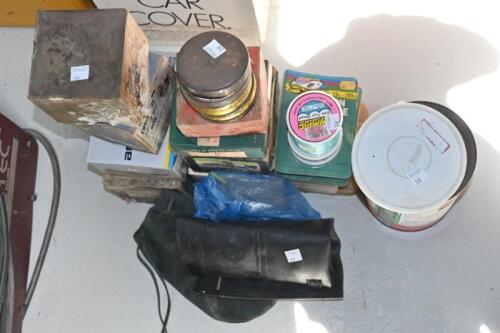 FLY FISHING: A collection of fly fishing tackle, including flys, reels and line