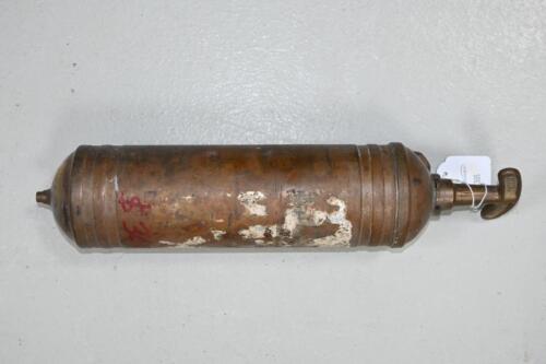 EXTINGUISHER: An early brass Pyrene fire extinguisher, of the larger size, 35cm long x 7.5cm diameter