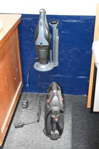 CAR CARE: Two car care items including a Hoover HandiVac wet/dry and a SCA 6 cylinder jump starter machine