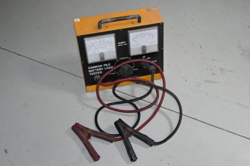 BATTERY TESTER: A Durst Model 2003 carbon pile battery load tester, 27cm high, 34cm wide, 19cm deep