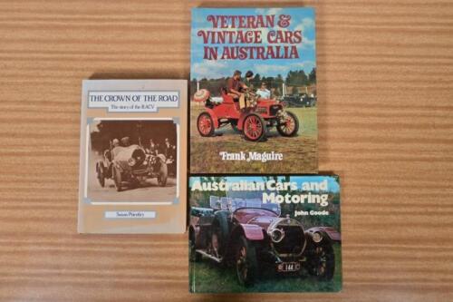 AUSTRALIAN MOTORING: Three hardcover books detailing Australian motoring. 'VETERAN & VINTAGE CARS IN AUSTRALIA' by Frank Maguire