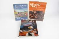 GRAND PRIX: Three hardcover books detailing Grand Prix history.