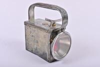 COMMONWEALTH RAILWAYS: A C.R. embossed battery operated guards and shunters lamp, 19cm high, 10cm wide, 17cm deep