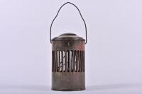 APPLETONS: A circa 1900 Appletons works warning lamp with internal with Sherwood style burner, missing glass chimney, 25cm high