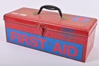 VICTORIAN RAILWAYS: A Batman Avenue car cleaners room ambulance stretcher and a P.T.C. era first aid kit, 210cm long - 6