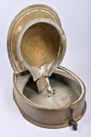 VICTORIAN RAILWAYS: An Art Nouveau brass pull down hand basin from wooden bodied carriage, circa 1920, 75cm high, 46cm wide, 18cm deep - 2