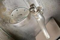 VICTORIAN RAILWAYS: An Art Nouveau brass pull down hand basin from wooden bodied carriage, circa 1920, 75cm high, 46cm wide, 18cm deep - 7