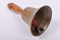 STATION BELL: A brass station masters bell, 20cm high - 2