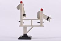 QUADRANT SIGNAL: A scratch built wooden toy of bracket post two lower quadrant signals - 2