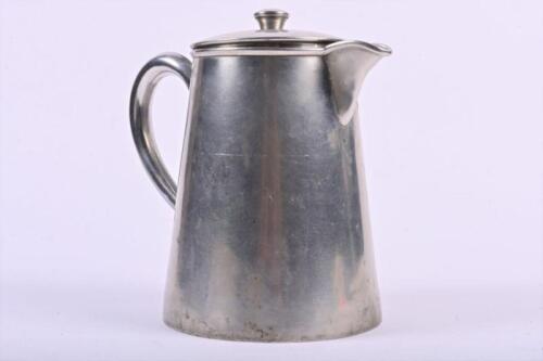 VICTORIAN RAILWAYS: A large original stainless steel jug, stamped VR to base, 25cm high