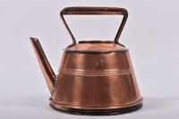 VICTORIAN RAILWAYS: An original copper kettle, with VR broad arrow stamp, 23cm high