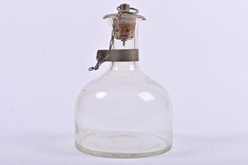 NSW RAILWAYS: A glass train decanter etched N.S.W. G.R., 23cm high