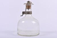 NSW RAILWAYS: A glass train decanter etched N.S.W. G.R., 23cm high