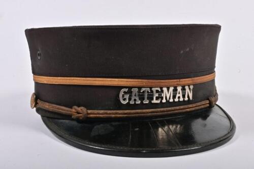 USA: An original cap featuring metal badge 'Gateman'