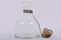 NSW RAILWAYS: A glass train decanter etched P.T.C. N.S.W., 23cm high - 2