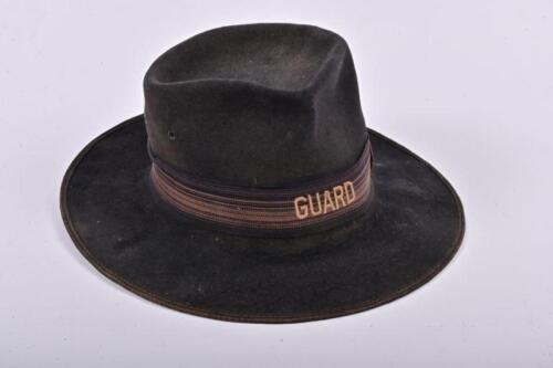 VICTORIAN RAILWAYS: An original Victorian Railways wide brim felt guard's hat