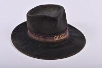 VICTORIAN RAILWAYS: An original Victorian Railways wide brim felt guard's hat