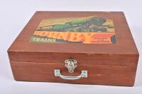 MECCANO: A Hornby Trains pressed tin toy train set in original wooden box