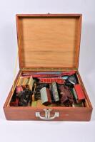 MECCANO: A Hornby Trains pressed tin toy train set in original wooden box - 2