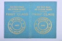NSW & V RAILWAYS: A NSW and Victorian First Class Half-Yearly Season pass for use between Melbourne and Sydney, issued 1955 - 3