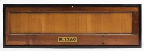 NSW RAILWAYS: A framed wood panel from carriage B.1369