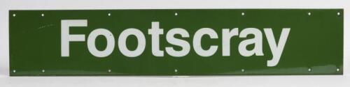 MTA: An original Met era enamel FOOTSCRAY station sign, 20 x 100cm
