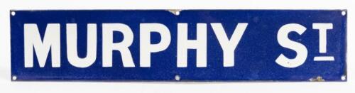 STREET SIGN: An original MURPHY ST. enamel street sign, 60 x 13cm