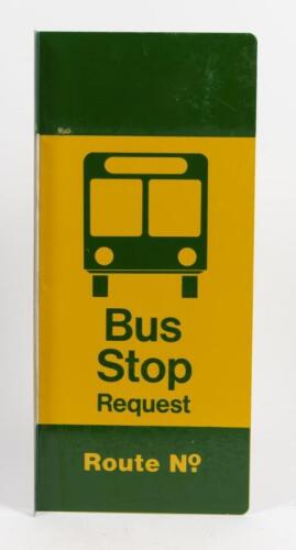 MTA: An original Met era aluminium sheet Bus Stop sign, 67 x 30cm