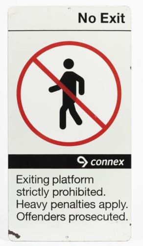 CONNEX: A Connex enamel 'No Exit' warning sign, 57 x 30cm