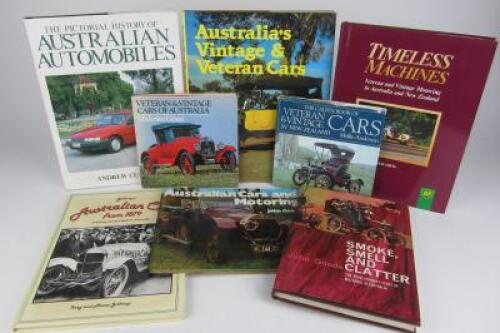 VINTAGE: Eight hardcover books on Australian and New Zealand Vintage and Veteran Cars