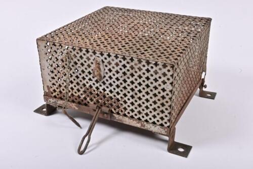 VICTORIAN RAILWAYS: An original electrical heater from the Guards compartment of suburban wooden bodied carriages, 20cm high, 36cm wide, 29.5cm deep