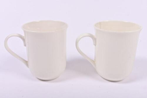 VICTORIAN RAILWAYS: Two ceramic mugs with V.R. insignia, one with hairline crack
