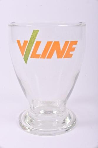 V/LINE: A small V/Line etch insignia glass