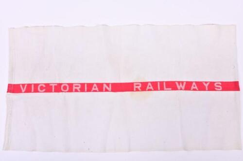 VICTORIAN RAILWAYS: A large tea towel in very good condition