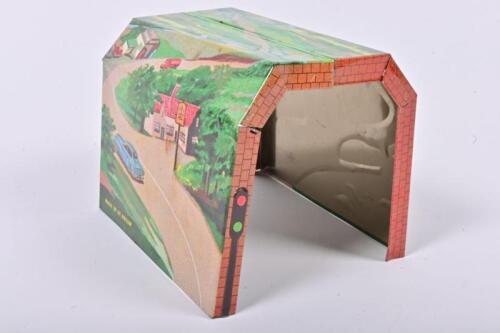 TUNNEL: A British made tin two piece tunnel with scenery