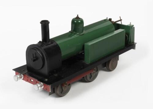 LOCOMOTIVE: A scratch built toy 0-6-0 tank locomotive with boiler, functionality unknown, 40cm long