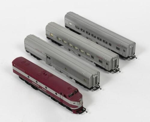 HORNBY: A Hornby set of plastic bodied HO gauge models, comprising Commonwealth Railways GM class locomotive and three carriages