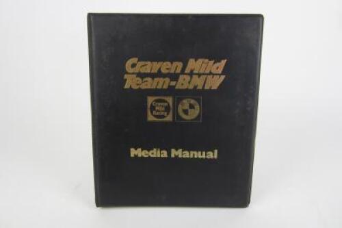 CRAVEN MILD: A rare orginal 'Craven Mild Team - BMW, Media Manual' &nbsp;&nbsp;&nbsp;&nbsp;&nbsp;&nbsp;