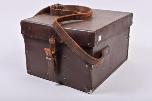 SOUTH AUSTRALIAN RAILWAYS: A S.A.R. marked leather utility bag, 24cm high, 33cm wide, 29cm deep