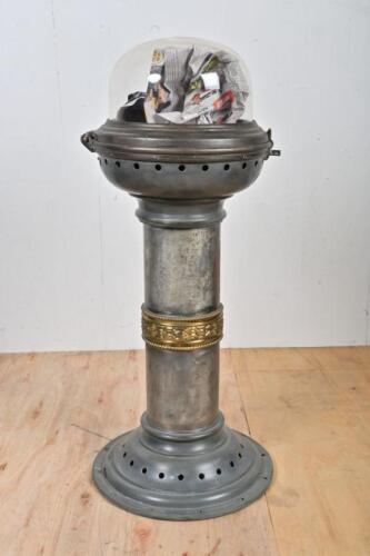 VICTORIAN RAILWAYS: A restored carriage light from suburban wooden bodied carriage, not fitted for electricity, 66cm high