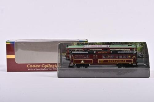 COOEE COLLECTABLES: A HO gauge diecast model, W7 'City of Vienna' City Circle Tram, Melbourne Australia, in original box