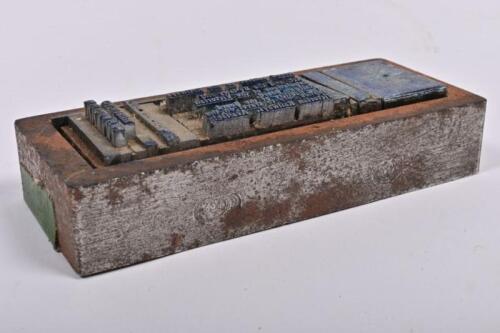 VICTORIAN RAILWAYS: A portion of printing die block for the production of paper card EDMONDSON tickets