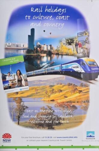 COUNTRY LINK: A CountryLink XPT promotional poster, 'Rail holidays to culture, coast and country', 69.5 x 99.5cm