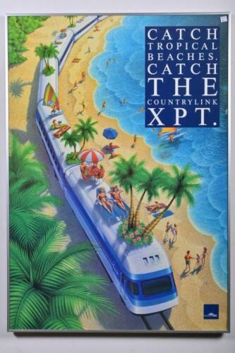 COUNTRY LINK: CountryLink XPT promotional poster, 'Catch Tropical Beaches', framed and glazed, 101 x 71cm overall