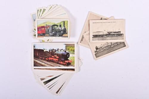 CIGARETTE CARDS: A complete set of 48 Gallaher 'Trains of the World' cigarette cards, and a partial set of 'The Doncella Golden Age of Steam'